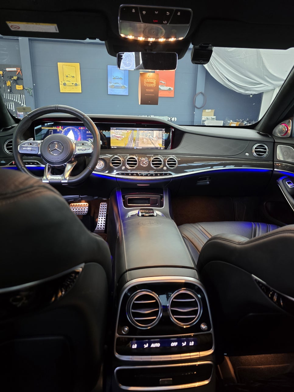 광주 카오카오, 벤츠 전문 튜닝 샵 ] 벤츠S63amg - 송풍구 엠비언트  " 엠비언트 시공은 카오카오에서 "