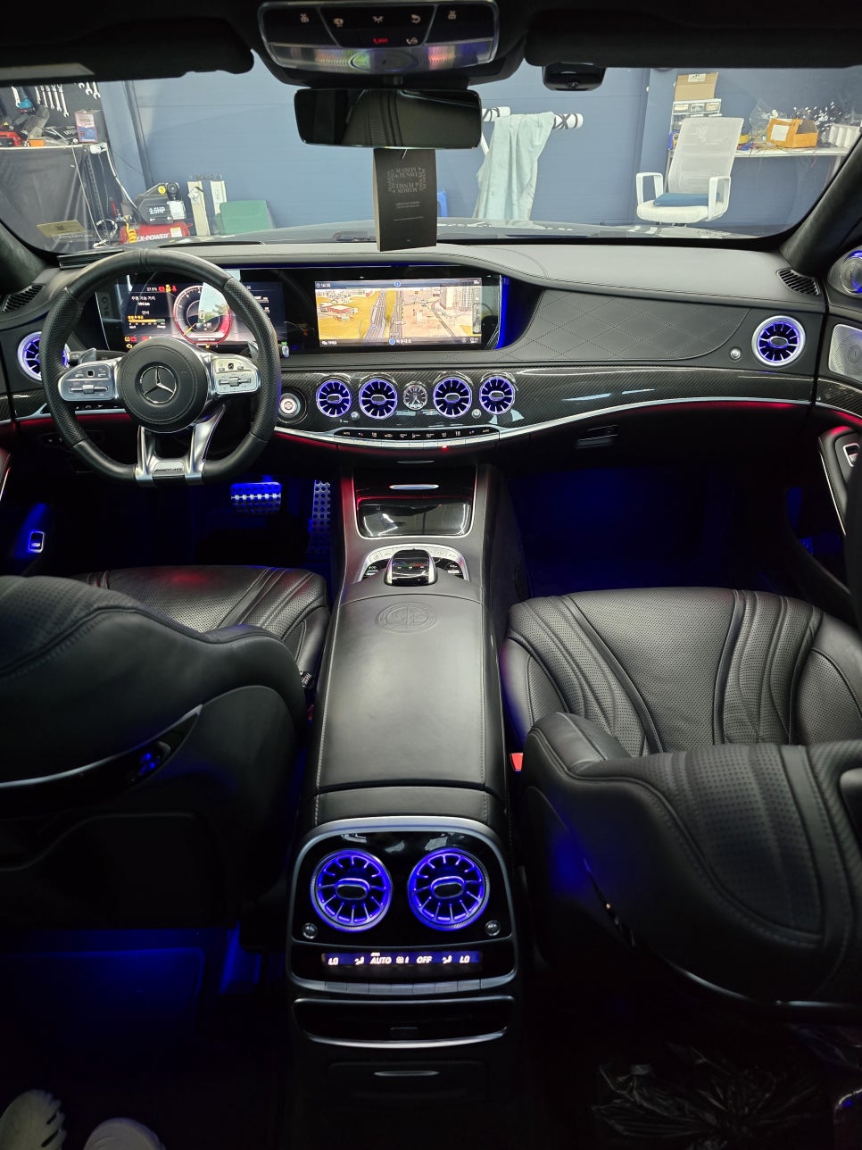 광주 카오카오, 벤츠 전문 튜닝 샵 ] 벤츠S63amg - 송풍구 엠비언트  " 엠비언트 시공은 카오카오에서 "