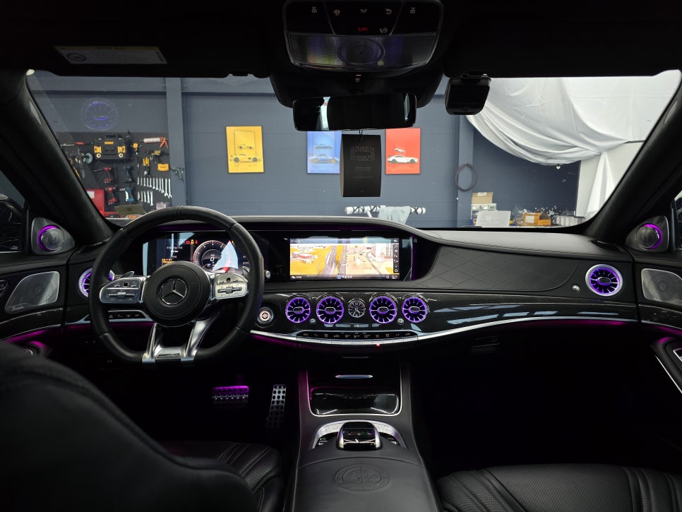 광주 카오카오, 벤츠 전문 튜닝 샵 ] 벤츠S63amg - 송풍구 엠비언트  " 엠비언트 시공은 카오카오에서 "
