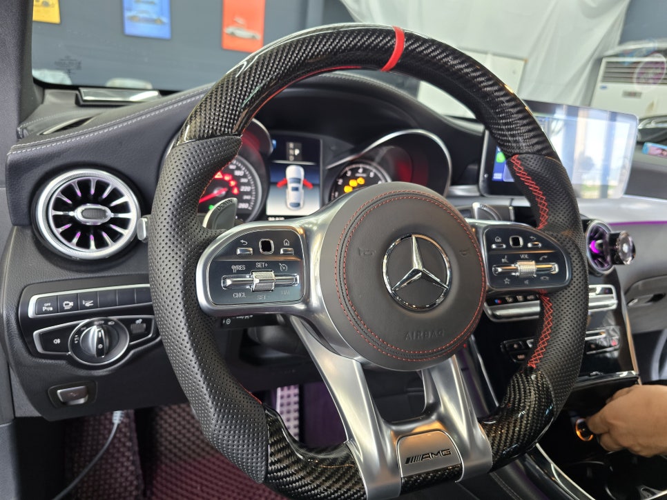 벤츠 x253 glc300 - amg 카본 핸들
