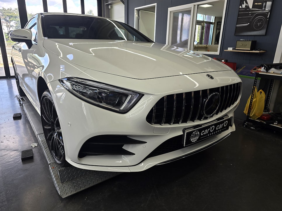 벤츠 cls400d - 세로그릴 " 어라운드보정까지 잡아줘 완벽한 시공이라고 할수 있죠~ "