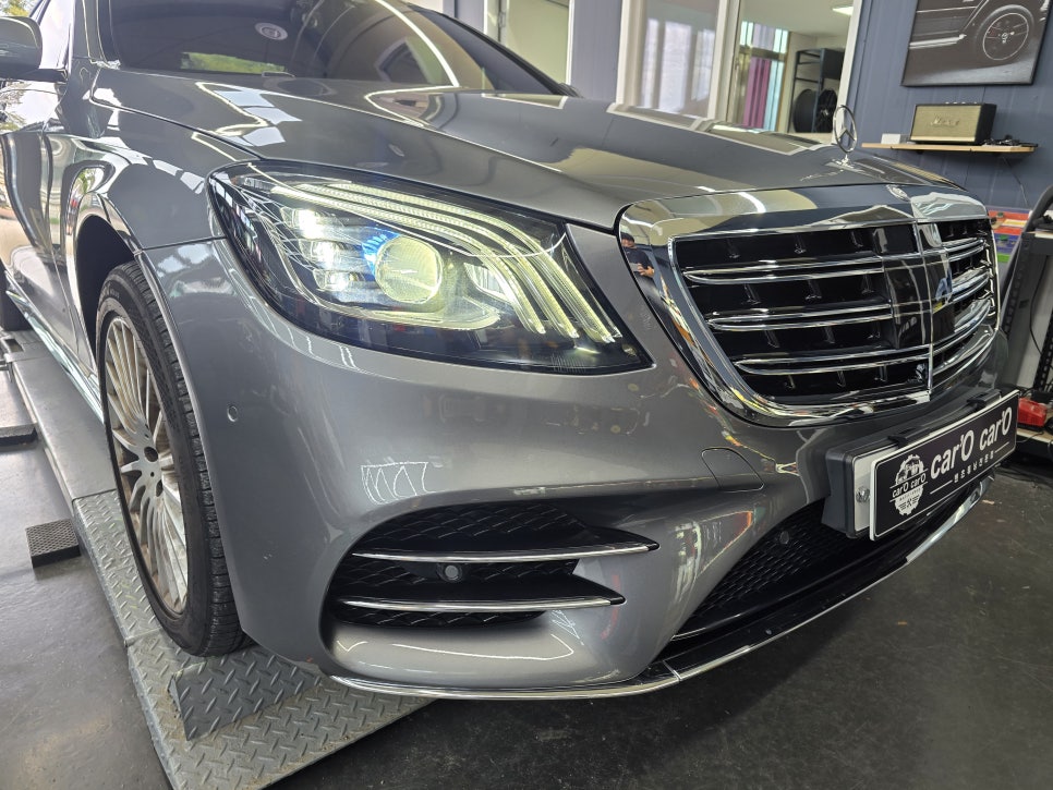 벤츠 W222 s350d - 공업사 협업 요청!!후기형 AMG line 바디킷 시공!