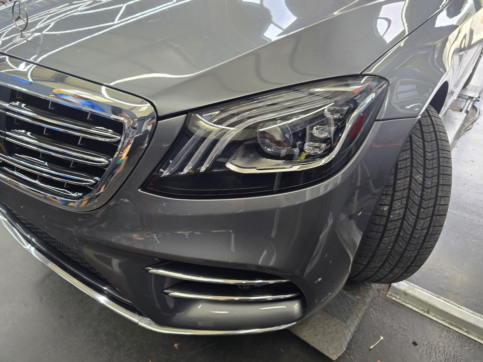벤츠 W222 s350d - 공업사 협업 요청!!후기형 AMG line 바디킷 시공!