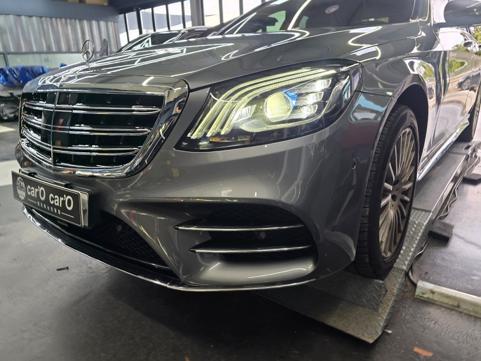 벤츠 W222 s350d - 공업사 협업 요청!!후기형 AMG line 바디킷 시공!