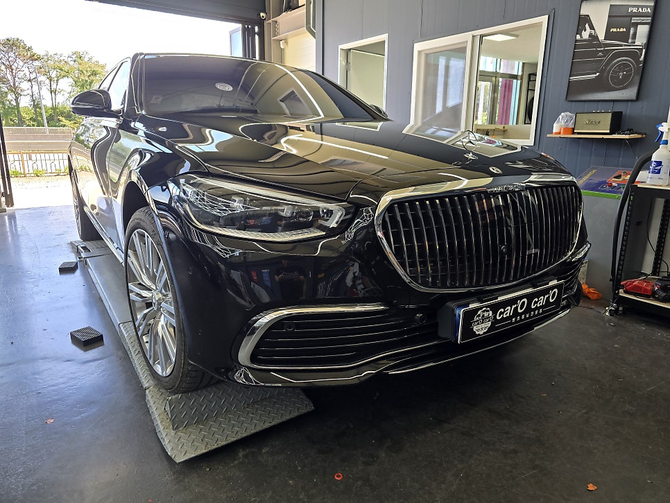 광주 벤츠레트로핏 ] 벤츠 w223 s580e - 마이바흐 그릴 교체로 이미지변신!