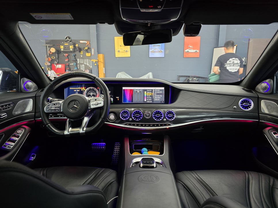 광주 벤츠 엠비언트 맛집 ] 벤츠 S63amg - 송풍구 엠비언트 & 3d 부메스터 콤비