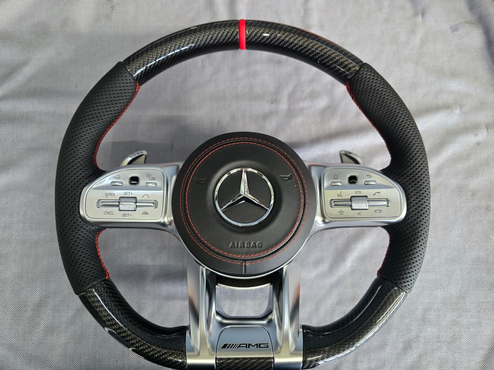 벤츠 gle53amg - 카본 핸들교체! " 기존 정품부품 이식 ! "