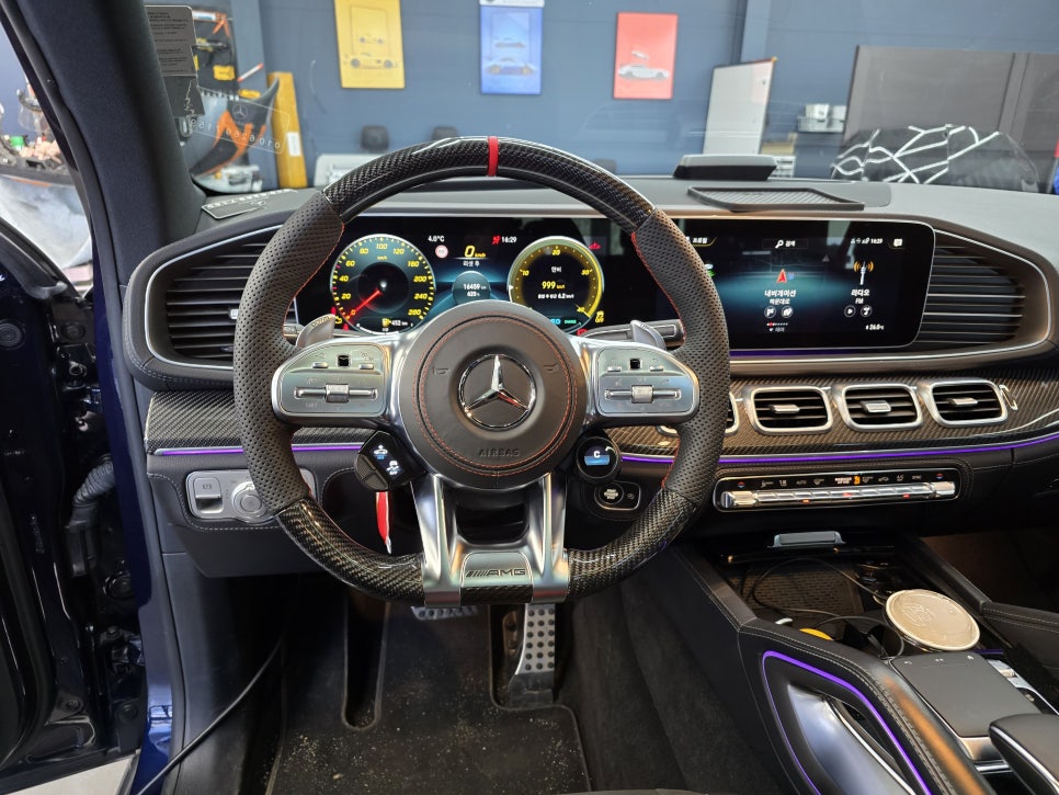 벤츠 gle53amg - 카본 핸들교체! " 기존 정품부품 이식 ! "