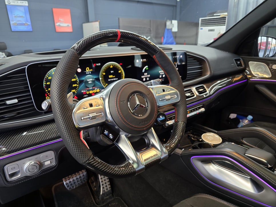 벤츠 gle53amg - 카본 핸들교체! " 기존 정품부품 이식 ! "
