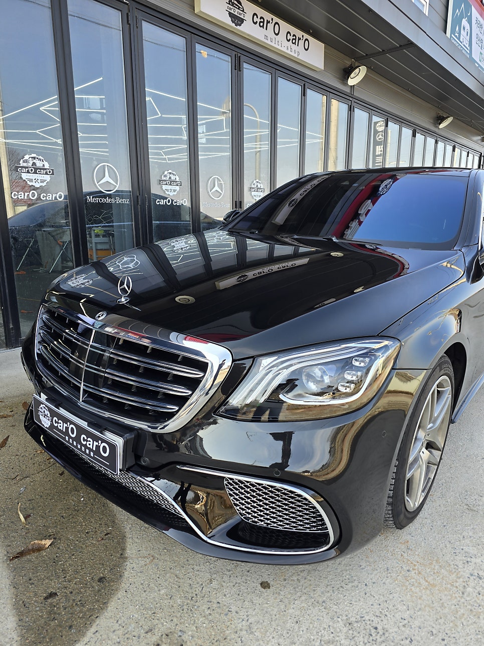 벤츠 w222 amg line 에서 s65 바디킷으로 교체 " 세련되고 웅장한 모습으로 업그레이드 !! "