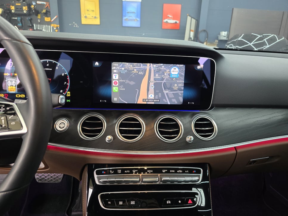 벤츠 w213 e250 - 송풍구 엠비언트 & 3d 부메스터 set 시공