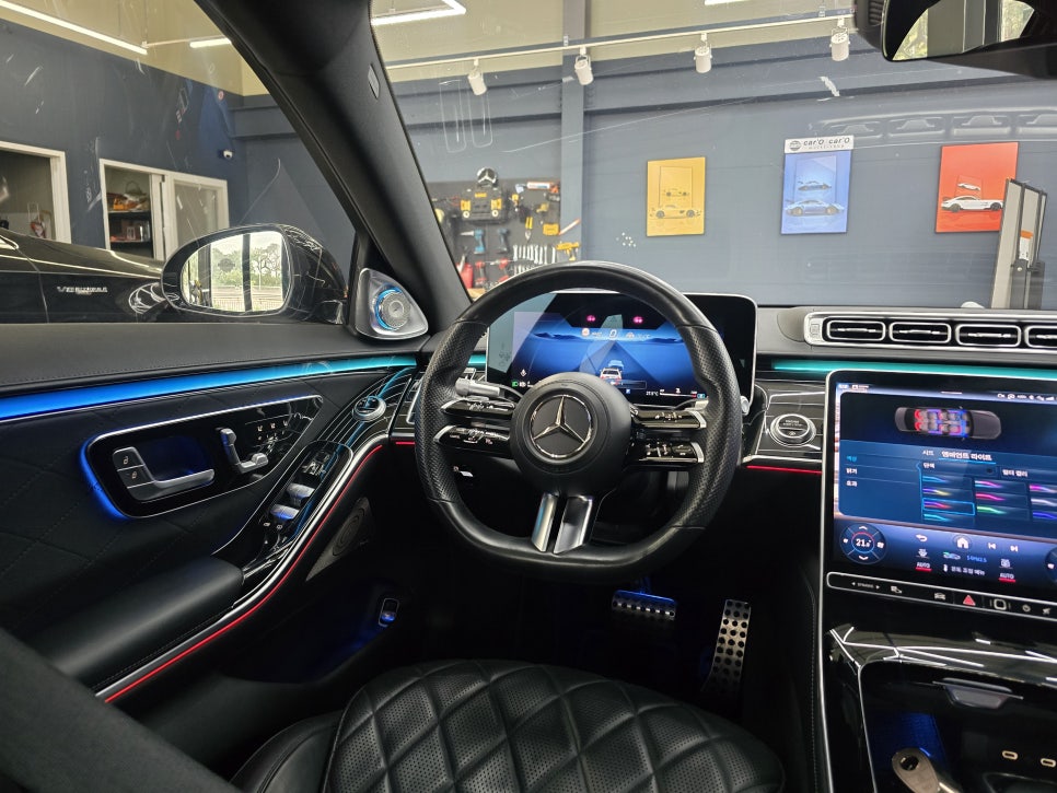 광주 벤츠레트로핏 ] 벤츠 s400d - 피아노 락커트림   " 우아한 실내 인테리어  "