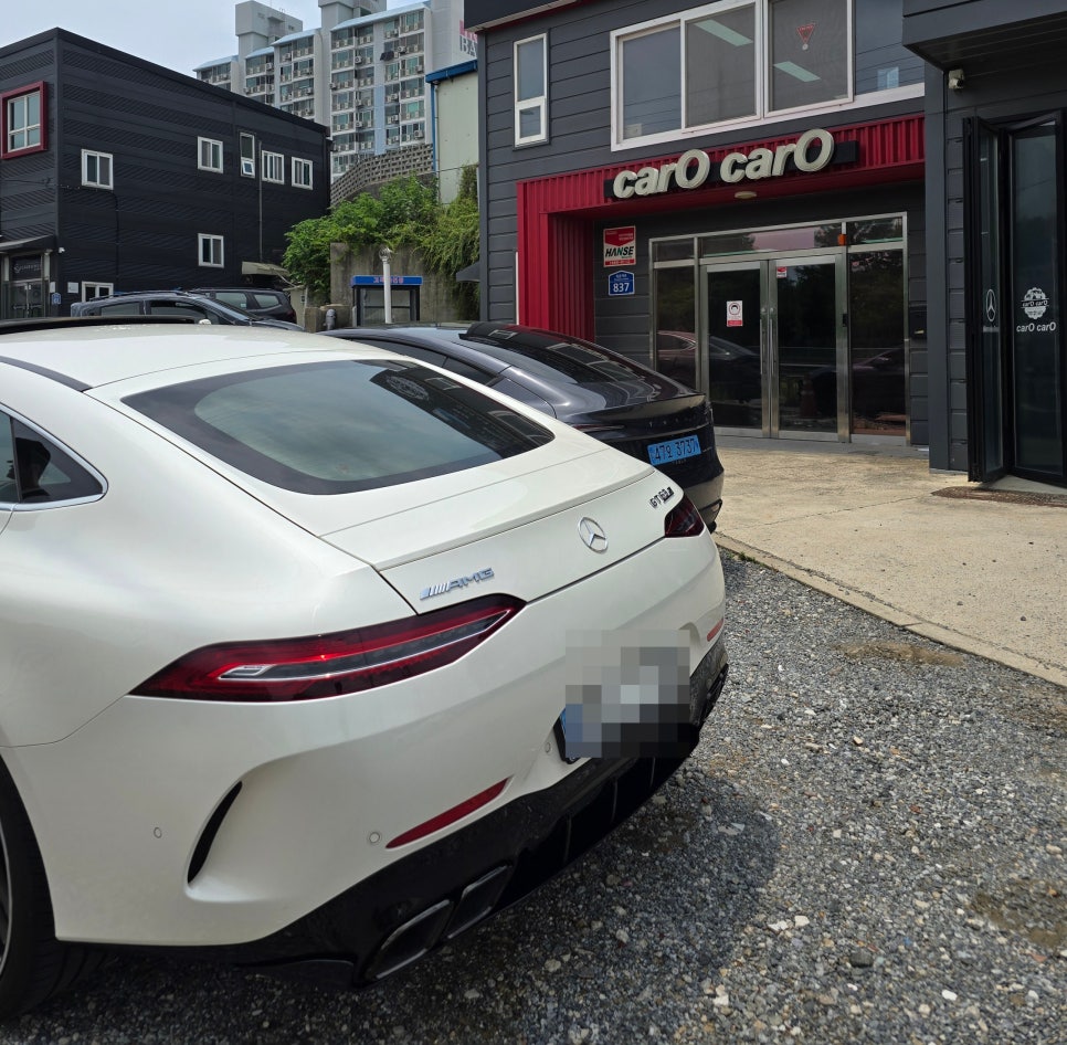 벤츠 Gt43 -> Gt63 블랙 디퓨저, 머플러팁 교체