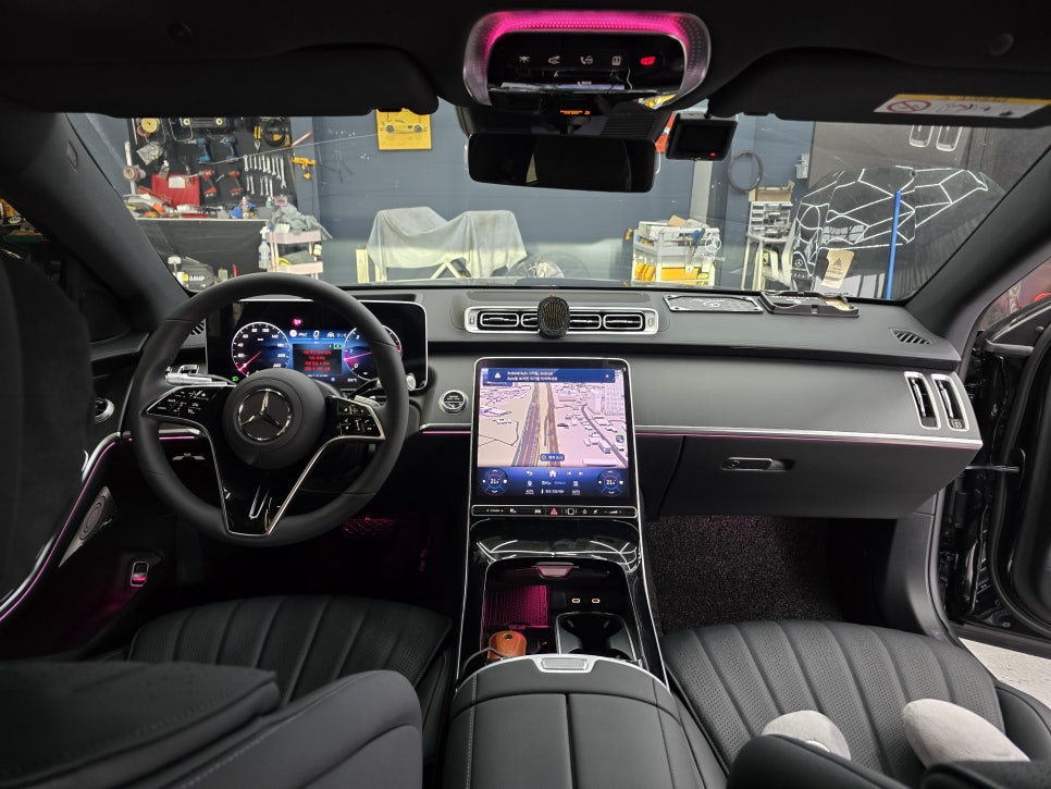 광주 벤츠 엠비언트 시공업체 ] 벤츠 S350d - 액티브 엠비언트 & 4D부메스터 " 빠질수없는 실내 무드조명 "