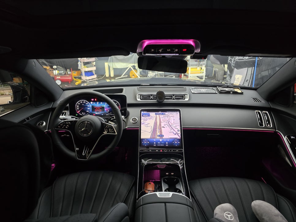 광주 벤츠 엠비언트 시공업체 ] 벤츠 S350d - 액티브 엠비언트 & 4D부메스터 " 빠질수없는 실내 무드조명 "