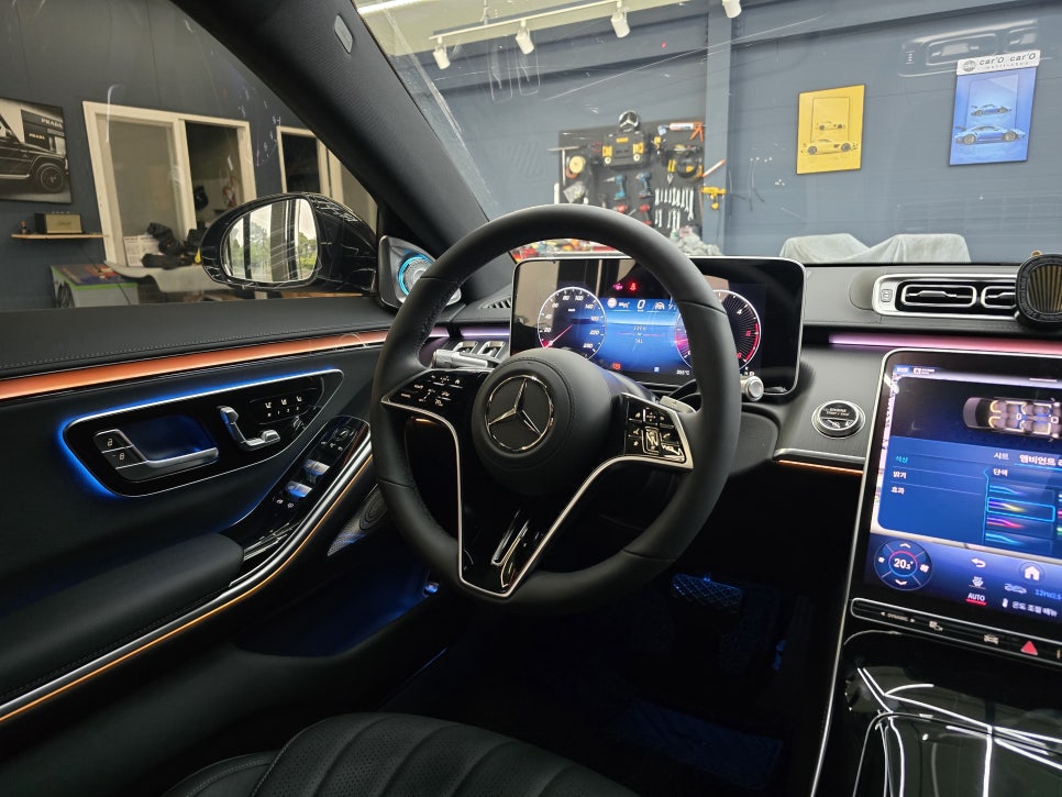 광주 벤츠 엠비언트 시공업체 ] 벤츠 S350d - 액티브 엠비언트 & 4D부메스터 " 빠질수없는 실내 무드조명 "