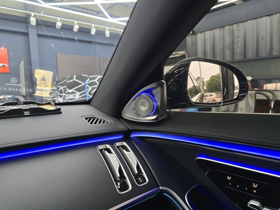 광주 벤츠 엠비언트 시공업체 ] 벤츠 S350d - 액티브 엠비언트 & 4D부메스터 " 빠질수없는 실내 무드조명 "