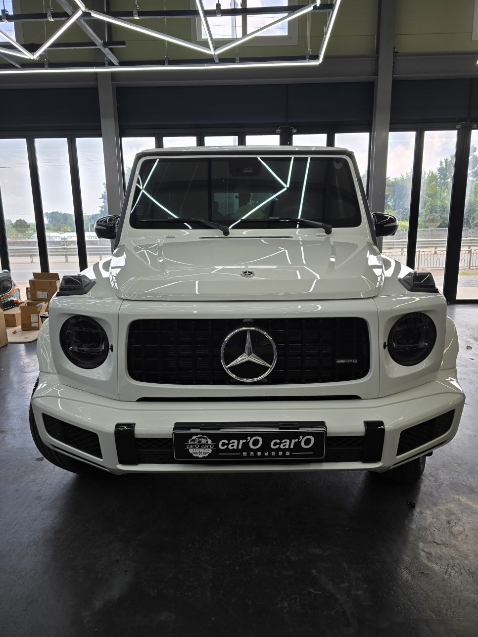 광주 지바겐 튜닝업체 ] 벤츠 g400d - 63amg 블랙 세로 그릴   " 남성미 폭발 !! "