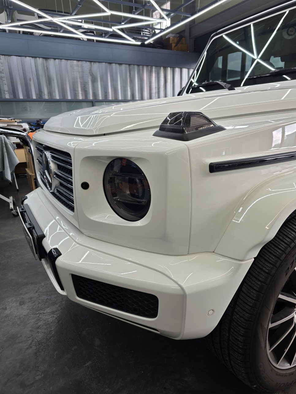 광주 지바겐 튜닝업체 ] 벤츠 g400d - 63amg 블랙 세로 그릴   " 남성미 폭발 !! "
