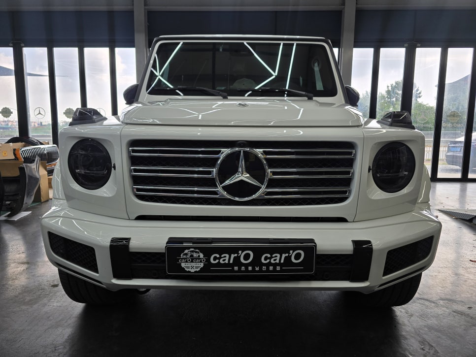 광주 지바겐 튜닝업체 ] 벤츠 g400d - 63amg 블랙 세로 그릴   " 남성미 폭발 !! "