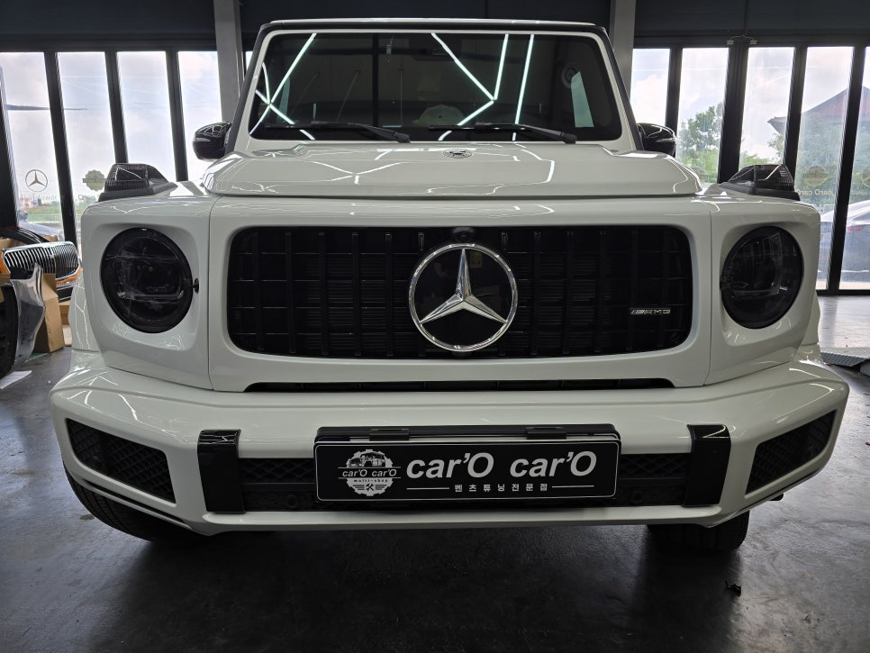 광주 지바겐 튜닝업체 ] 벤츠 g400d - 63amg 블랙 세로 그릴   " 남성미 폭발 !! "