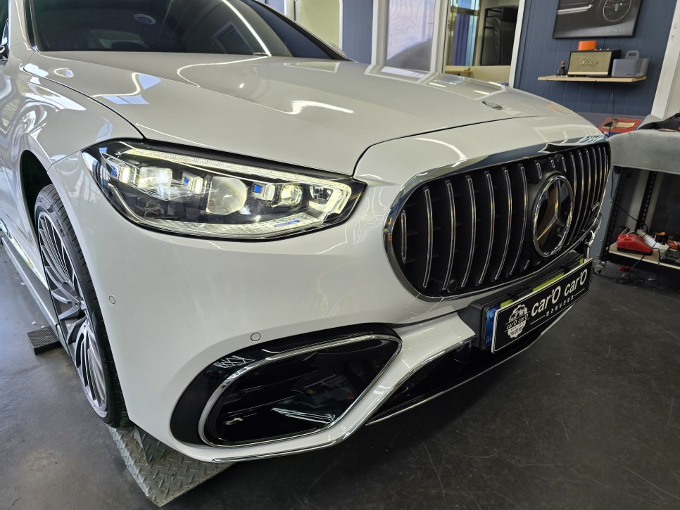 벤츠 튜닝 전문샵 ] 벤츠 w223 - s63amg 바디킷 교체!! " 정품 쓸껀 확실히 사용하여 정확한 시공! "