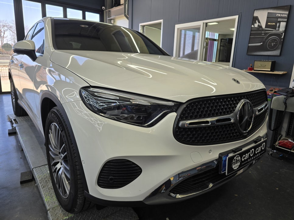 벤츠 glc300 쿠페 - amgline 프론트 범퍼, 스포일러 교체