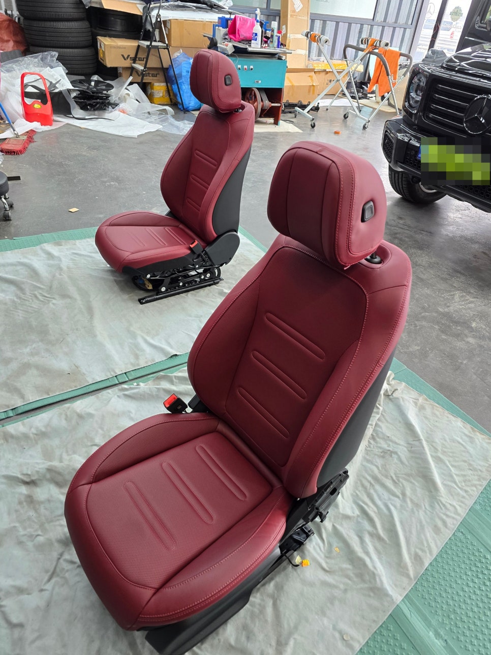 벤츠 G450d - 통풍 시트 및 후방 블랙박스 카메라 장착
