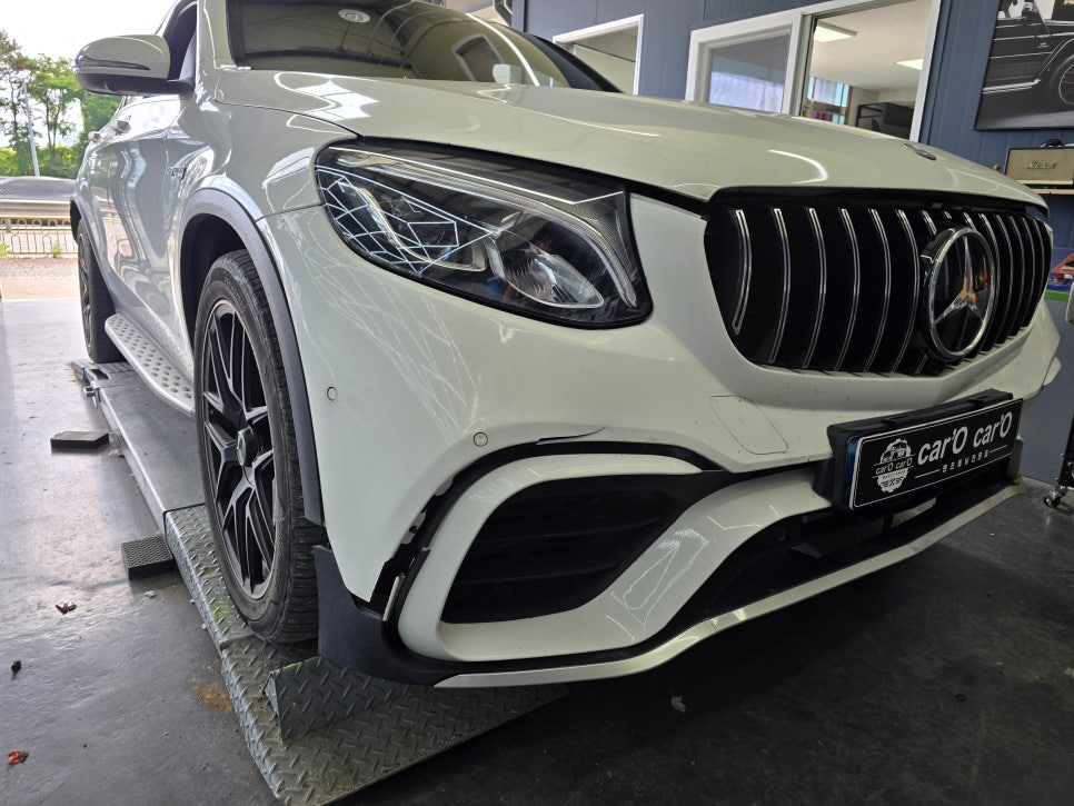 벤츠 glc x253 63amg -  프론트바디킷 교체   " 사고로 인한 수리 "