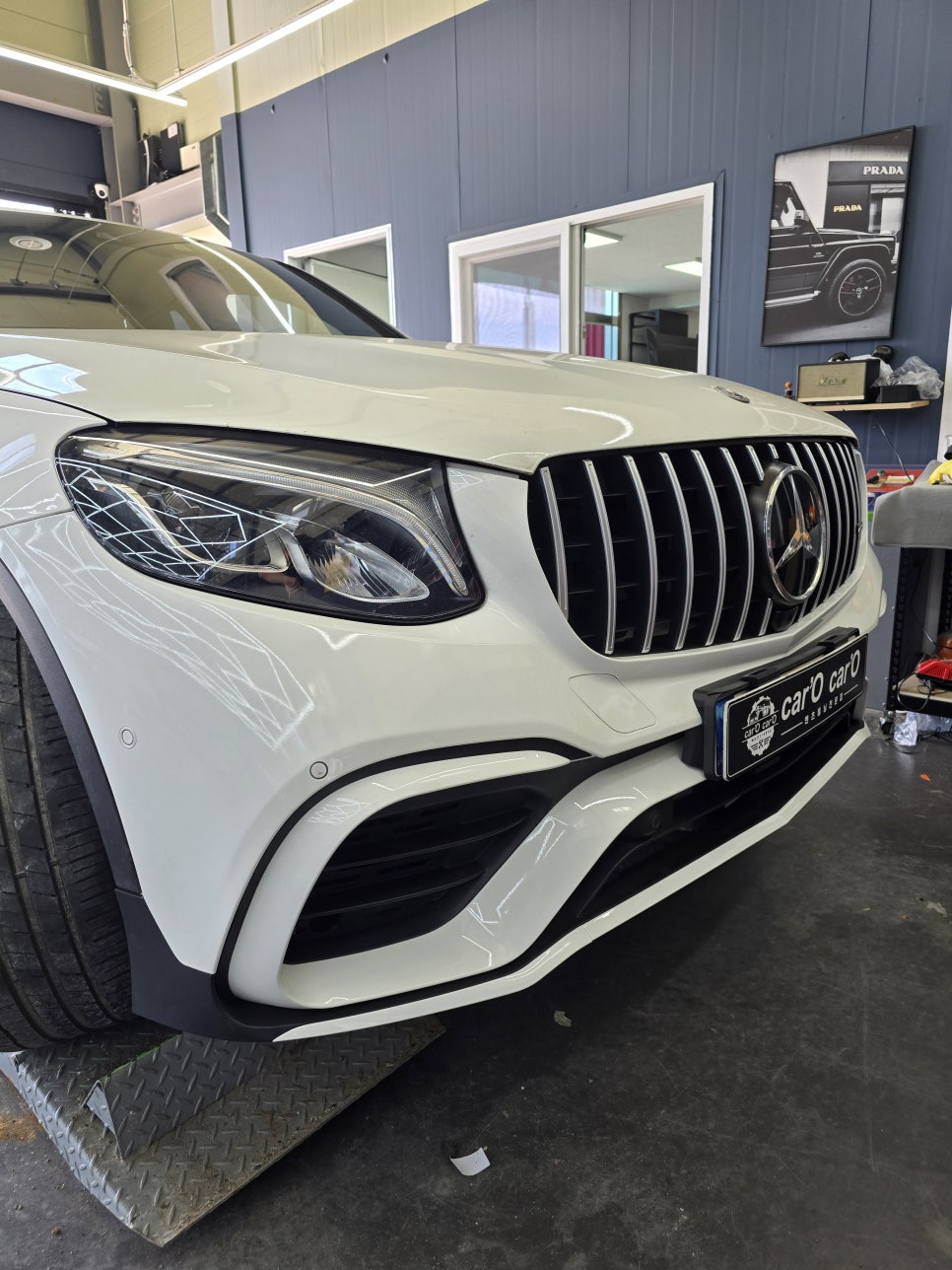 벤츠 glc x253 63amg -  프론트바디킷 교체   " 사고로 인한 수리 "