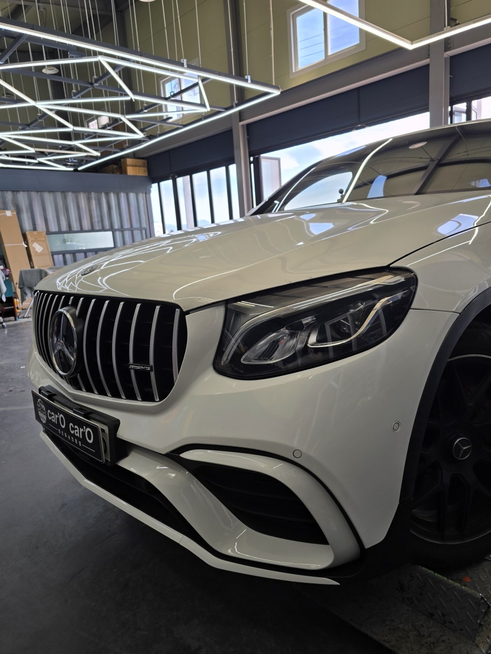 벤츠 glc x253 63amg -  프론트바디킷 교체   " 사고로 인한 수리 "