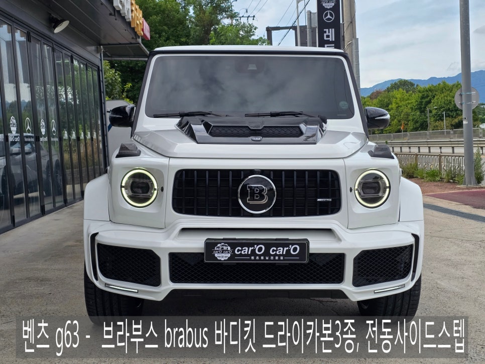 벤츠 g63 브라부스 brabus 바디킷 드라이카본3종, 전동사이드스텝