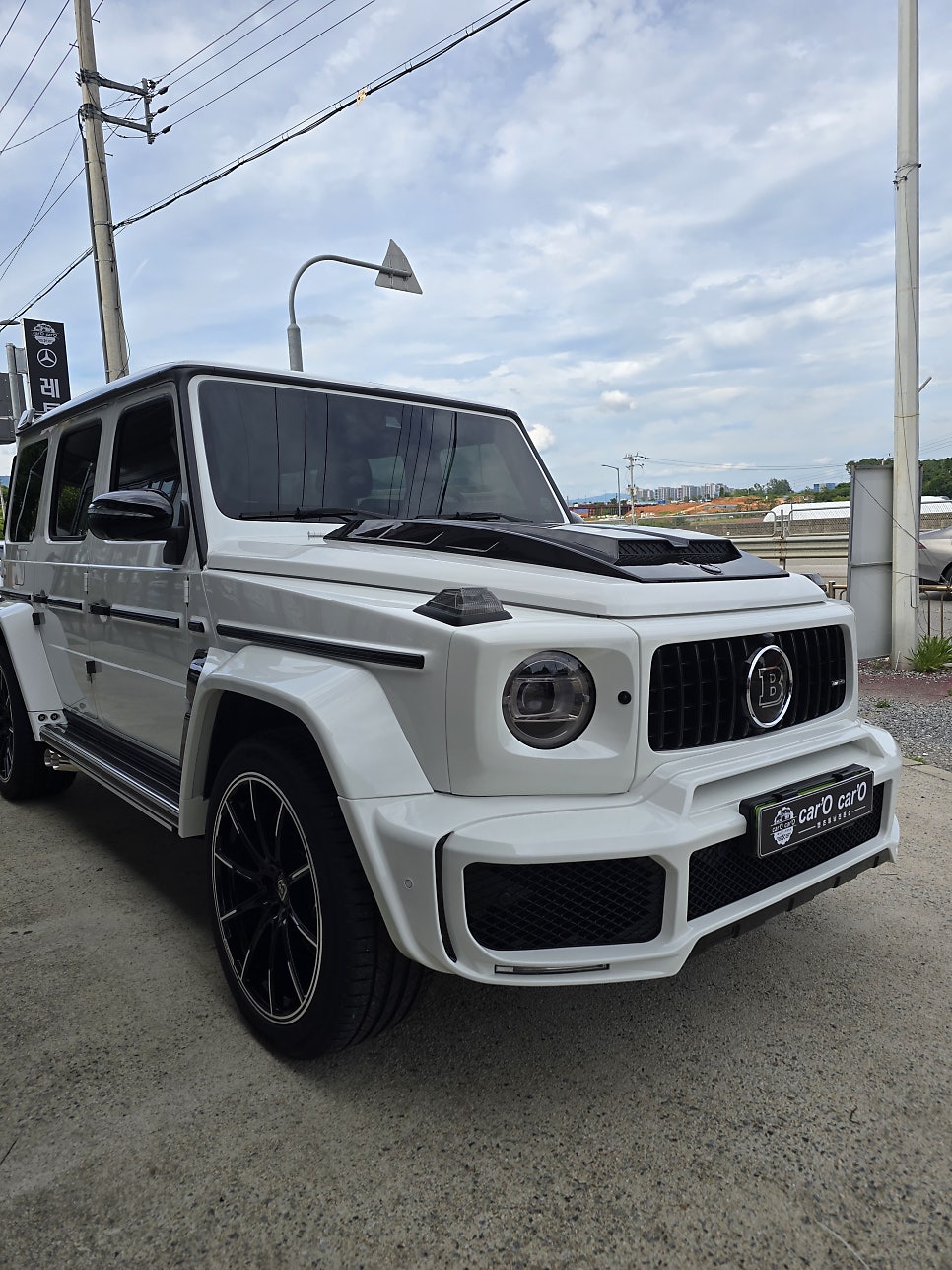 벤츠 g63 브라부스 brabus 바디킷 드라이카본3종, 전동사이드스텝