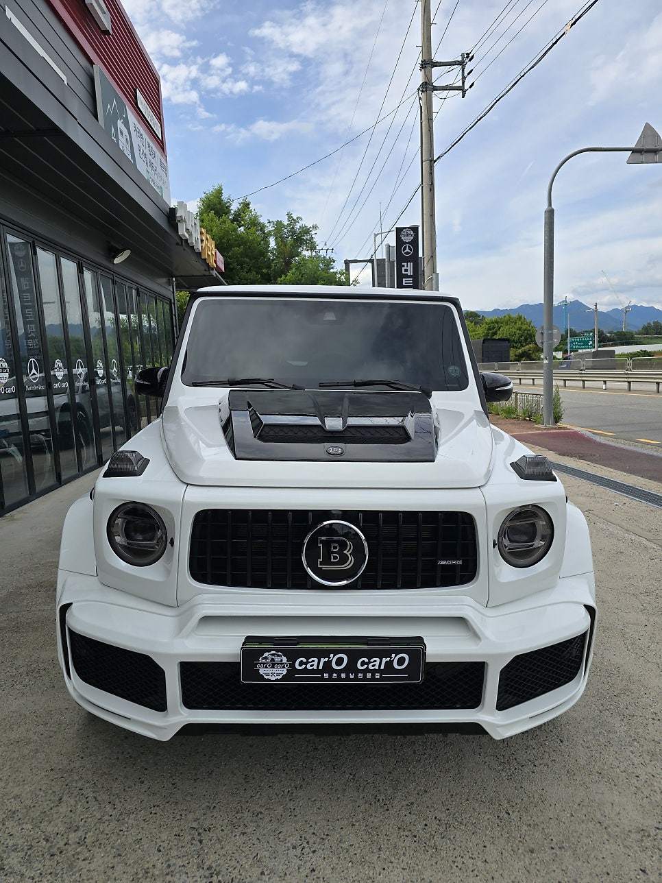 벤츠 g63 브라부스 brabus 바디킷 드라이카본3종, 전동사이드스텝