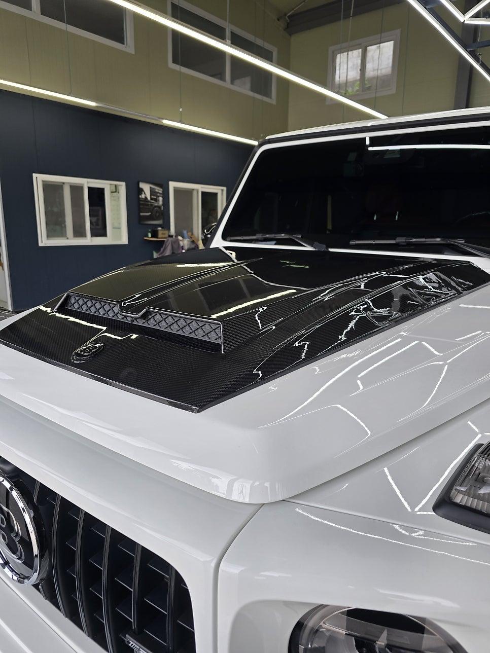 벤츠 g63 브라부스 brabus 바디킷 드라이카본3종, 전동사이드스텝