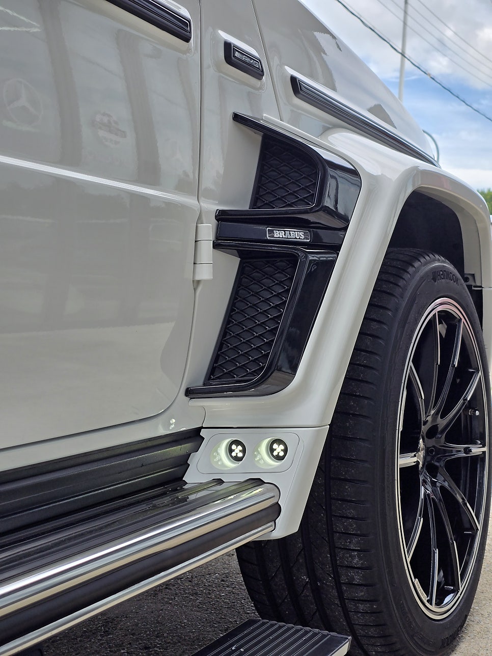 벤츠 g63 브라부스 brabus 바디킷 드라이카본3종, 전동사이드스텝