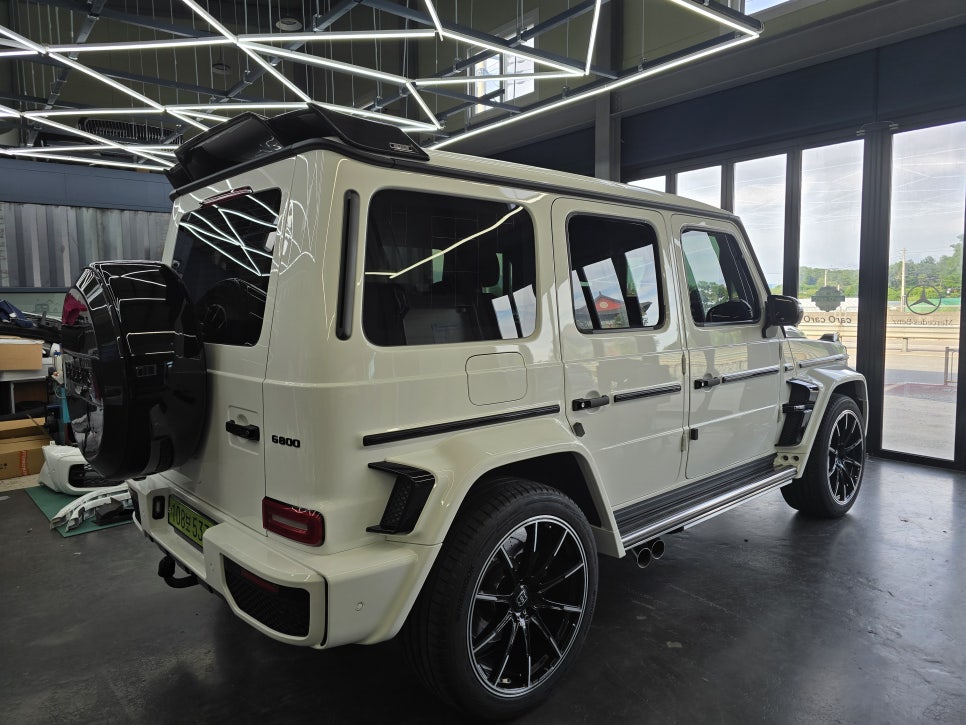 벤츠 g63 브라부스 brabus 바디킷 드라이카본3종, 전동사이드스텝