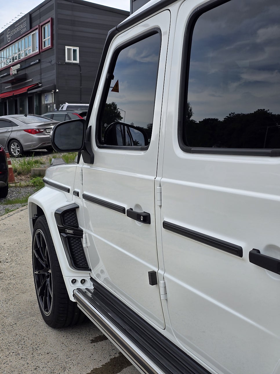 벤츠 g63 브라부스 brabus 바디킷 드라이카본3종, 전동사이드스텝