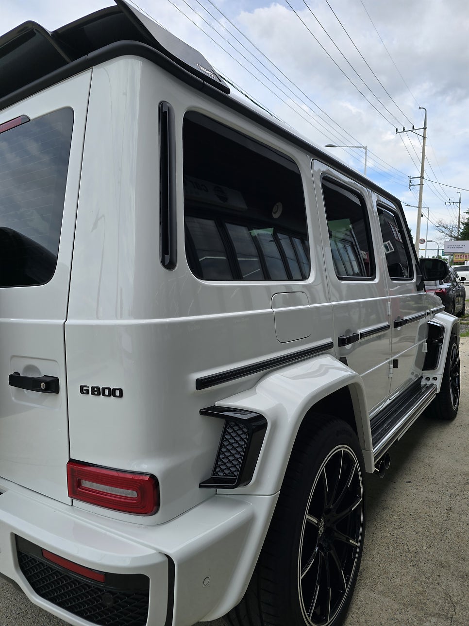 벤츠 g63 브라부스 brabus 바디킷 드라이카본3종, 전동사이드스텝