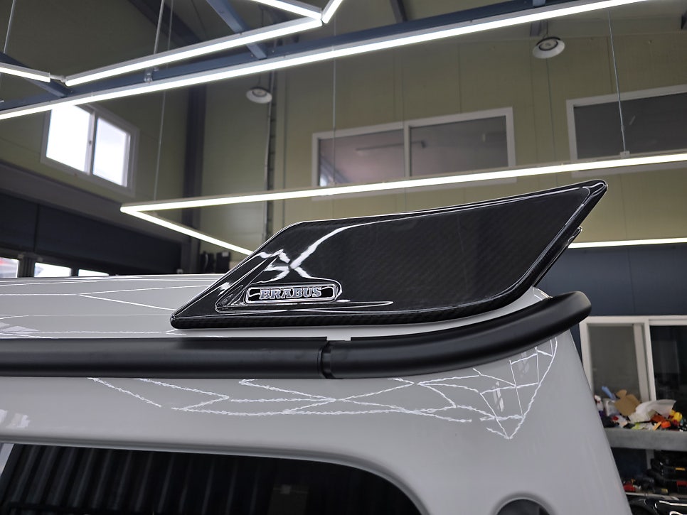 벤츠 g63 브라부스 brabus 바디킷 드라이카본3종, 전동사이드스텝