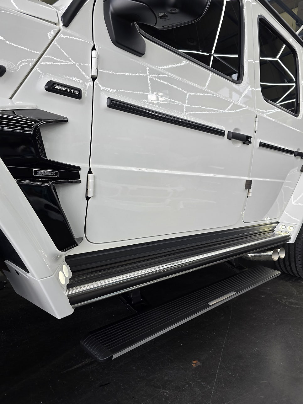 벤츠 g63 브라부스 brabus 바디킷 드라이카본3종, 전동사이드스텝