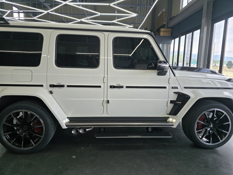 벤츠 g63 브라부스 brabus 바디킷 드라이카본3종, 전동사이드스텝
