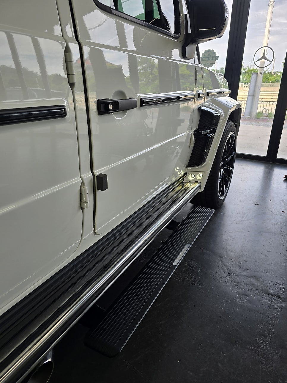 벤츠 g63 브라부스 brabus 바디킷 드라이카본3종, 전동사이드스텝