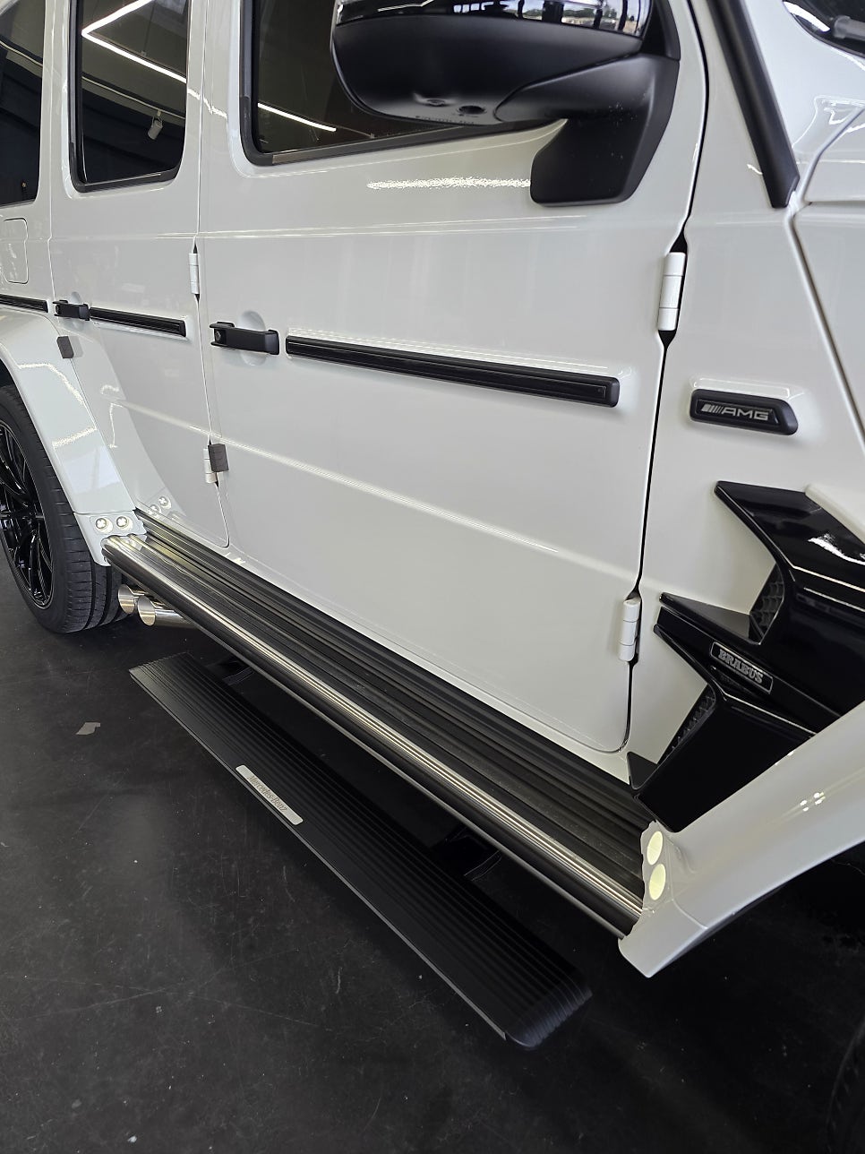 벤츠 g63 브라부스 brabus 바디킷 드라이카본3종, 전동사이드스텝