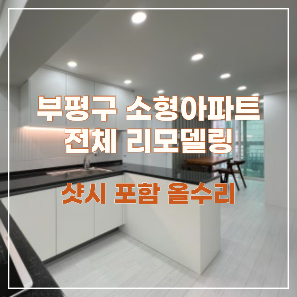 부평구 소형 아파트 올수리, 경매로 낙찰받은 집 화이트&블랙 인테리어