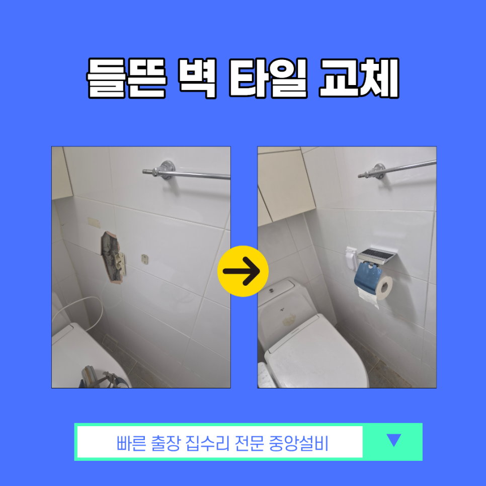 "화장실 벽이 어째요?" 인천 타일 수리 업체 출동 후기!