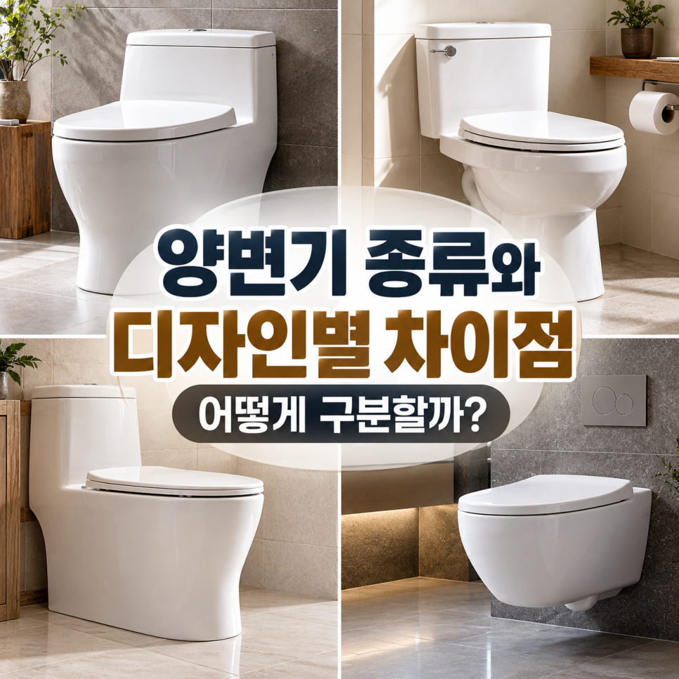 양변기 종류와 디자인별 차이점 어떻게 구분할까?