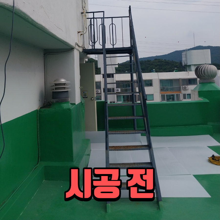 김포 방호울사다리 설치와 옥상 계단 난간 정비 현장