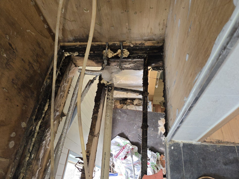 누수 보수공사 사진